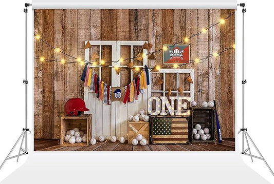 Kate Baseball Themn Party Photography Backdrops 10x6.5ft Lighting Decor Birthday Party Photo Studio Background Children Boy Shooting Picture