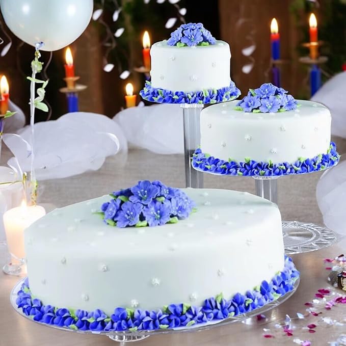 3 Tier Acrylic Wedding Cake Stand Set, Multi-Tier Cake Cupcake Holder, Topper Dessert Table Display Set, Tiered Tray Cake Stand for Party, Heavy Duty Holder display Stand