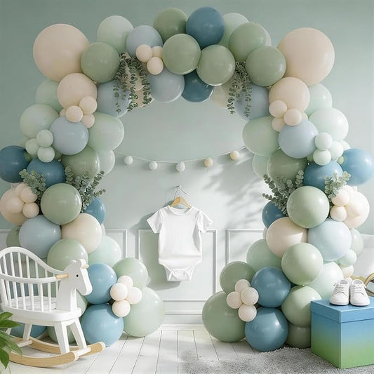 Blue Green Balloons