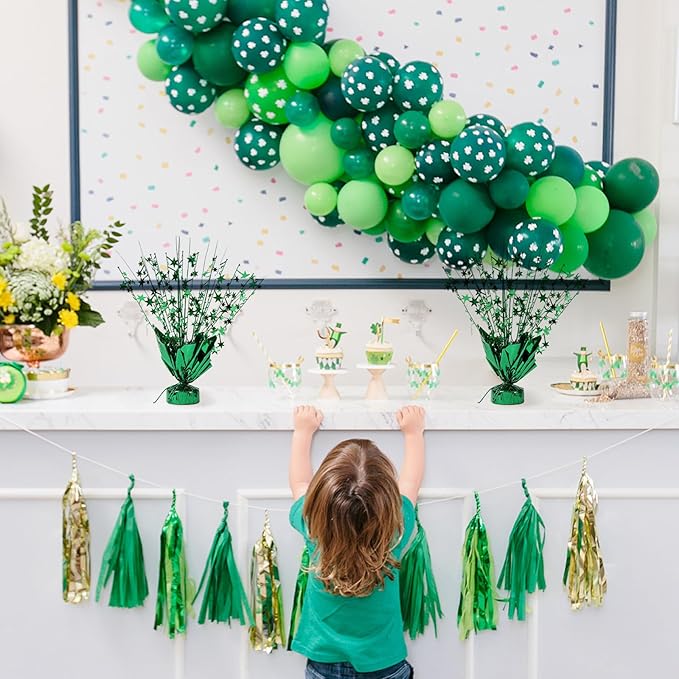 20 Pack Green Star Table Decorations Metallic Foil Spray Centerpiece Burst Table Centerpieces for Birthday Party Decoration Graduation Wedding Baby Shower Party Supply (Green)