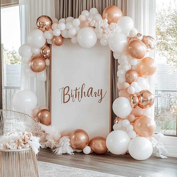 RUBFAC 87pcs White Balloons Different Sizes 18 12 10 5 Inches for Garland Arch, Premium Party Latex Balloons for Birthday Party Wedding Anniversary Baby Shower Party Decoration