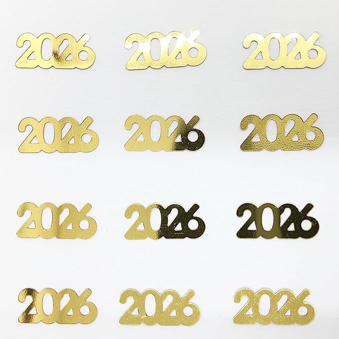 Confetti Year 2026 Gold - Half Pound (8 oz) #7342 Q08