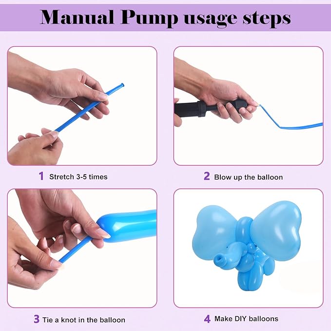 QIPUMP Balloon Pump,Dual Nozzles Electric Balloon Pump with 100 Balloons, Balloon Inflator Air Pump Balloon Blower with Tying Tool, Colored Ribbons for Party Birthday Wedding Festival Decoration