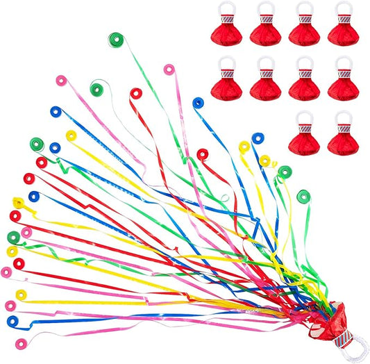 Confetti Poppers, 10 Pack Plastic No Mess Streamers, Party Poppers for Birthday,Wedding,Celebrations,Graduation Party (Colorful, 10 Pack)
