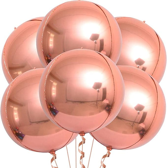 KatchOn, Rose Gold Balloons - 22 Inch, Pack of 6 | Rose Gold Foil Balloons for Bridal Shower Decorations | Mylar Balloon for Bachelorette, Anniversary, Birthday Party, Graduation Decorations 2026