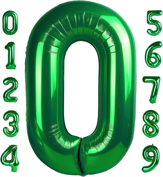 Number 0 Balloons 40 Inch Dark Green Number Balloons for 10 20 30 40 50 60 70 80 90 100 Numbers Balloon Birthday Decorations Wedding Event Baby Shower