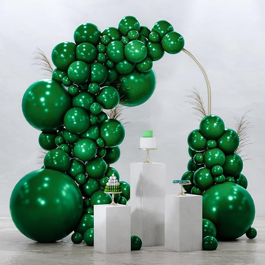 PartyWoo Dark Green Balloons 99pcs Different Sizes of 36 18 12 10 5 Inch Emerald Hunter Forest Green Balloon Arch Kit for Birthday Christmas Graduation Dinosaur Jungle Party Decorations Green-Y56