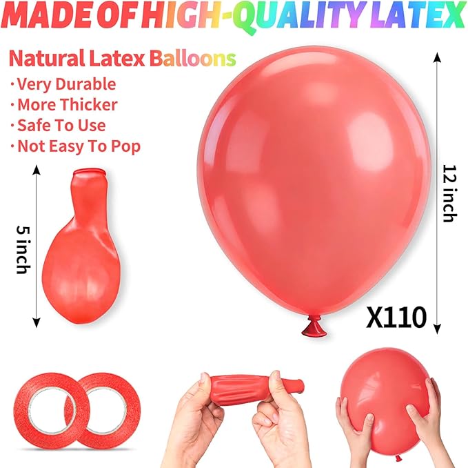 110pcs Pastel Balloons 12 Inch, Pastel color balloons Assorted Latex Ballons for Birthday Party DecorationsBaby Shower Wedding(with 2 Ribbons).