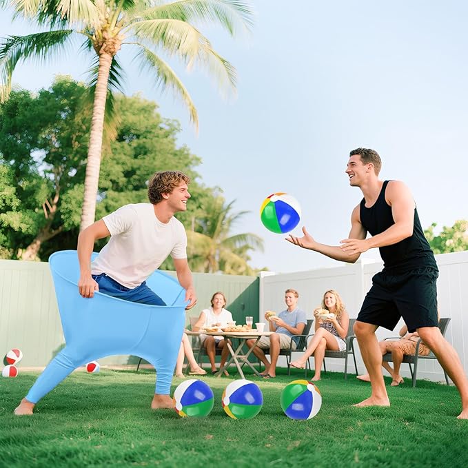 Granny Pants Yard Game Freaky Party Games Pants with Bouncy Balls and Air Pump Oversized Granny Pants Outdoor Game for Adults and Family Interactive Throwing Game for Group Gatherings