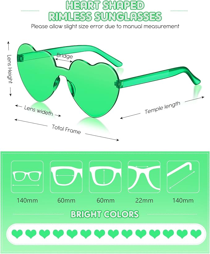 Colzzy 30 Pairs Valentines Day Sunglasses Colorful Heart Shaped Glasses Bulk for Women Bachelorette Party Romantic