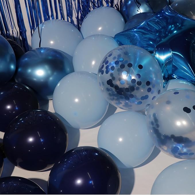 10th Birthday Decorations for Boys 10 Balloon Number 10th Birthday Banner Blue Streamers 10 Year Old Boy Birthday Decorations
