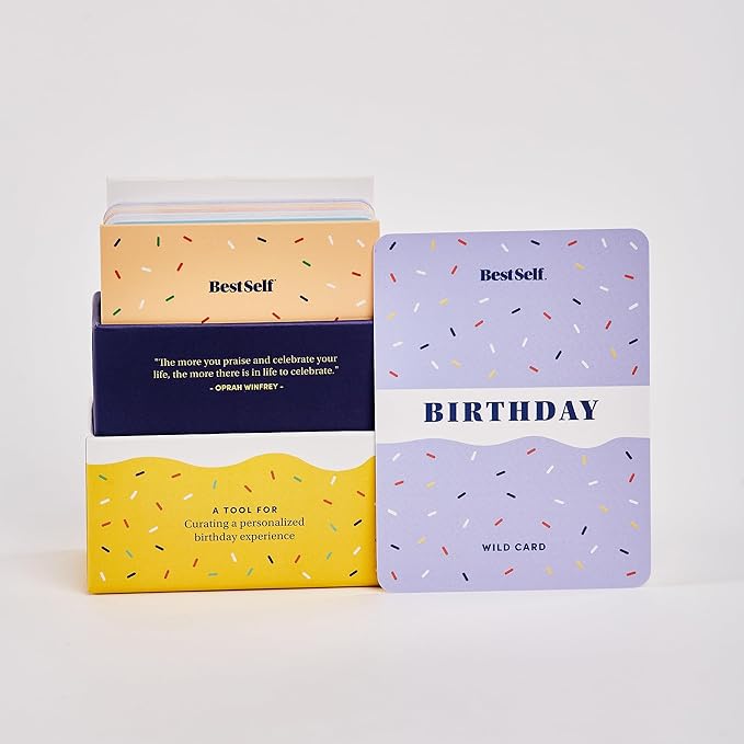 BestSelf Birthday Deck – 75 Conversation Cards & Activities for Unforgettable Birthday Celebrations | Fun, Meaningful, and Engaging Party Card Games | Gifts for Family, Couples, Friends