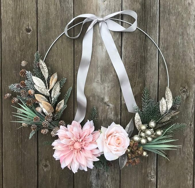 ITIsparkle 1/4" Inch Double Faced Satin Ribbon 50 Yards-Roll Set for Gift Wrapping Scrap Books Party Favor Hair Braids Baby Shower Decoration Floral Arrangement Craft Supplies, Silver Ribbon