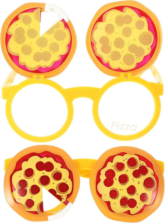 2pcs Pizza Sunglasses Funny Glasses Christmas Toys Costumes Accessories Holiday New Year Decorations Supplies Christmas Party Favors for Kids Adults …