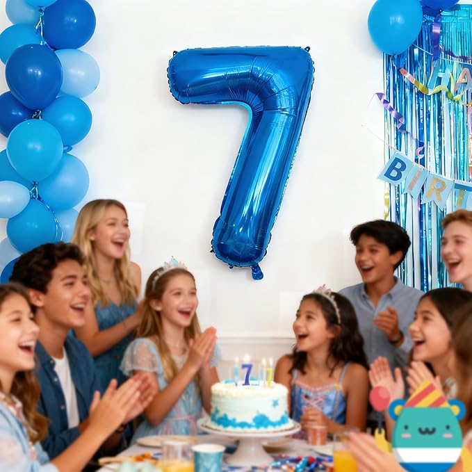 40 Inch Navy Blue 4 Balloon for 4th Birthday Party, Blue Four Number Balloon 14 24 34 Birthday Decorations for Boys Girls Men Women, Helium Giant Foil Number 4 Balloon