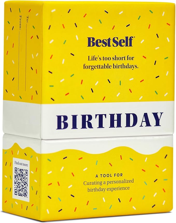 BestSelf Birthday Deck – 75 Conversation Cards & Activities for Unforgettable Birthday Celebrations | Fun, Meaningful, and Engaging Party Card Games | Gifts for Family, Couples, Friends