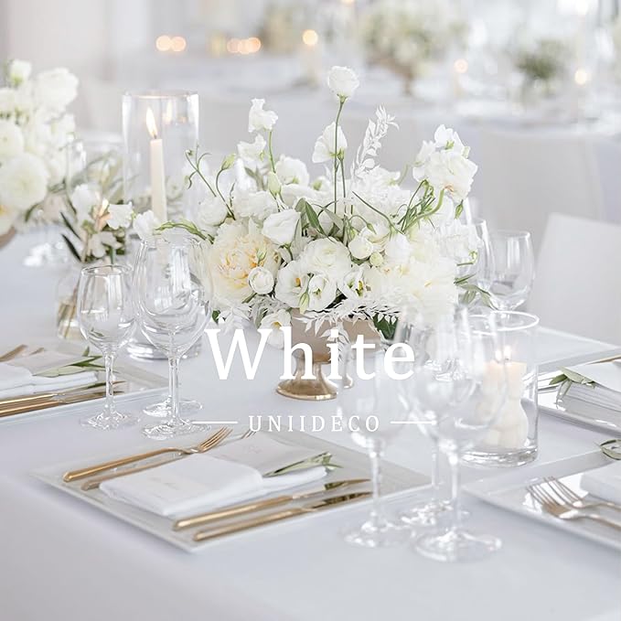 8 Rolls Crepe Paper Streamers, White Streamers Party Decorations for Baby Shower Bridal Shower Wedding Party Birthday Christmas