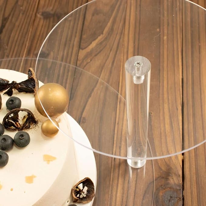 Efavormart 23" Clear 3-Tier Plastic Spiral Pedestal Dessert Display Riser, Round Cupcake Cake Stand