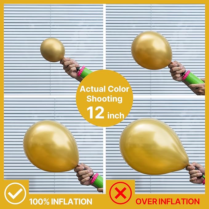 PartyWoo Metallic Gold Balloons 50pcs 5 Inch Small Mini Chrome Gold Latex Balloons for Graduation Baby Shower Gender Reveal Wedding Bachelorette New Year Birthday Party Decorations Gold-G101
