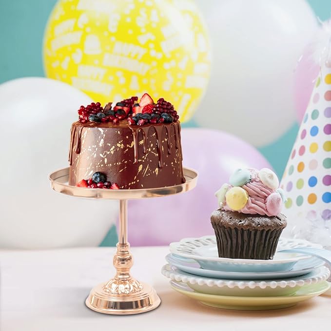 Set of 10 Pieces Metal Cake Stands, Round Cake Stands, Square Candy Fruite Display Plate, Cupcake Serving Tower, for Tea Party, Birthday, Wedding, Anniversary, Celebration, Home Decor