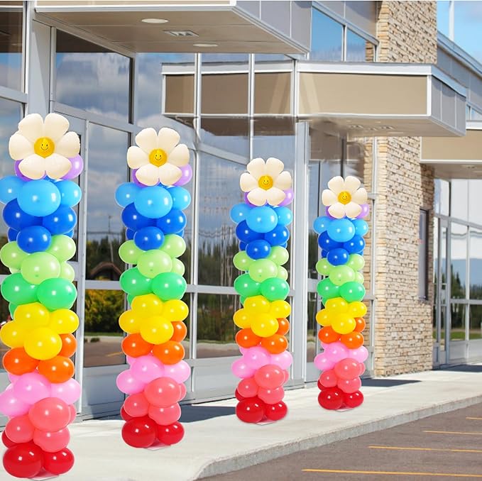 Tamodan Adjustable balloon column kit set of 2, 78 Inch balloon tower Reusable Metal Telescopic Design，balloons tower stand for Weddings, Birthdays, Baby Showers & Graduation Events