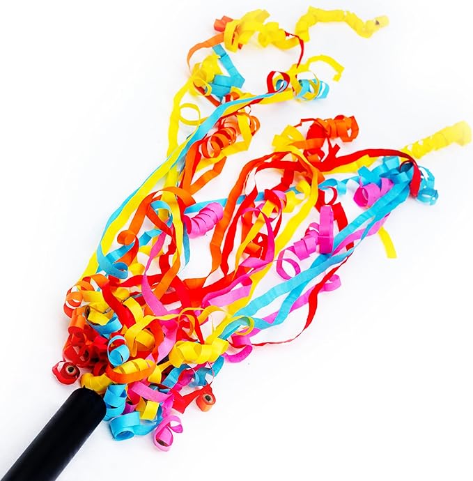 Streamer Paper Refill for Confetti Launcher – 2.2lbs/1kg Bulk Multicolor Streamers, Biodegradable, Fire-Resistant, Non-Staining | Weddings, Concerts, Events & Parties