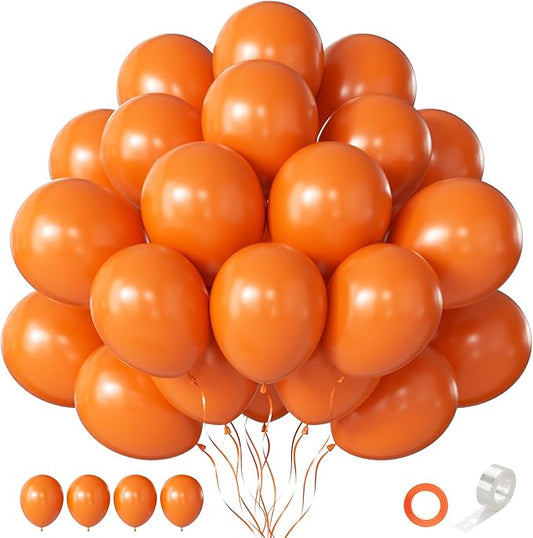 Orange Balloons, 60 PCS Orange Balloons 12 Inch Latex Balloon for Birthday Party Decoration, Wedding, Baby Shower, Anniversary, Summer Party Decoration and Balloon Garland