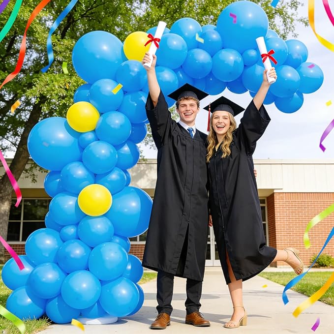 Light Blue Balloon 110pcs, Blue Latex Balloons12 inch for Birthday Wedding(with 2 Ribbons).