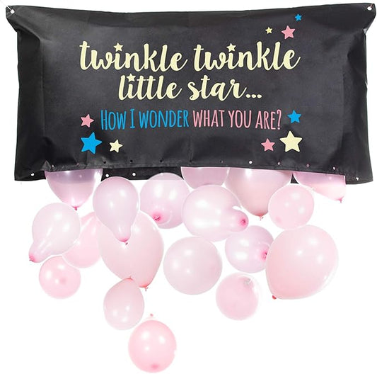 Gender Reveal Balloon Drop Bag | Twinkle, Twinkle Little Star