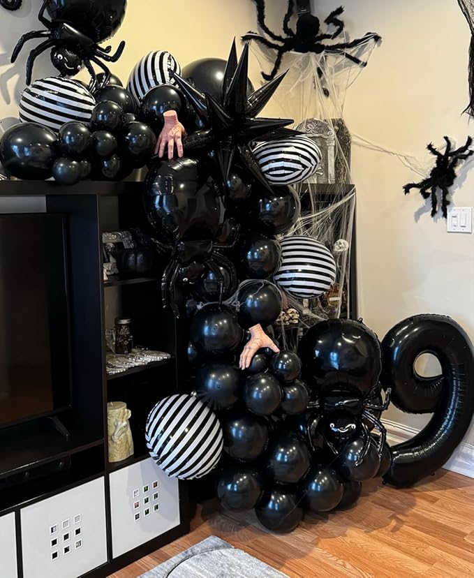 40 inch Number Balloon 0-9 Black Large Number 4 Balloons,Digital Balloons for Birthday Party Celebration Decorations Supplies, Helium Foil Number Balloons for Wedding Anniversary