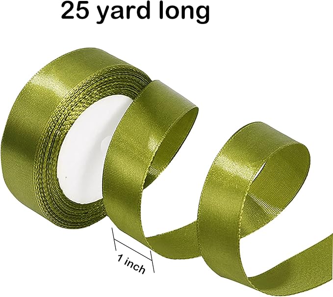 400 Yard Satin Ribbon Single Face 16 Solid Color Fabric Ribbon Bulk,25 Yard per Roll in 1 Inch Wide,16 Rolls,Assorted Ribbon Perfect for Gift Wrapping/Christmas/Wedding Favors/Party Decoration