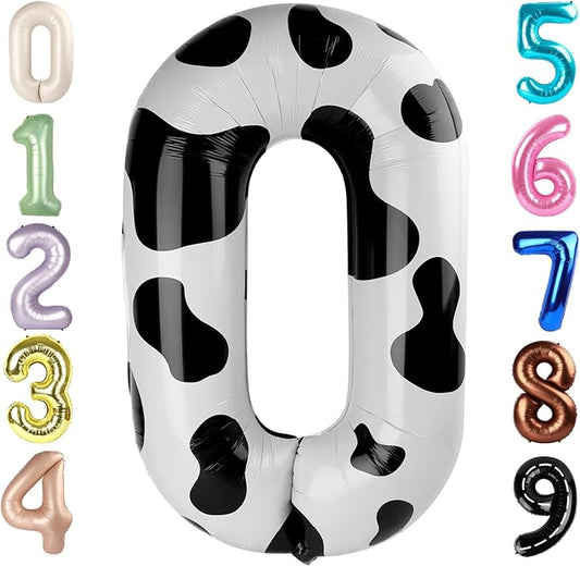 Number 0 Balloons 40 Inch White Black Number Balloons for 10 20 30 40 50 60 70 80 90 100 Numbers Balloon Birthday Decorations Wedding Event Baby Shower