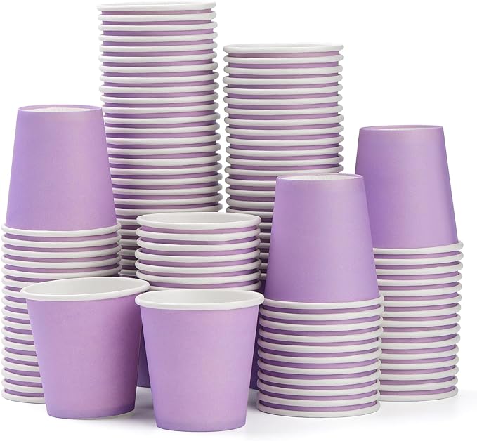 100 pack 3 oz Bathroom Cups, Disposable Paper Cups, Mouthwash Paper Cups, Small Paper Cups for Bathroom, Mouthwash, Snack, Espresso Cups Suitable for Home, Party, Picnic