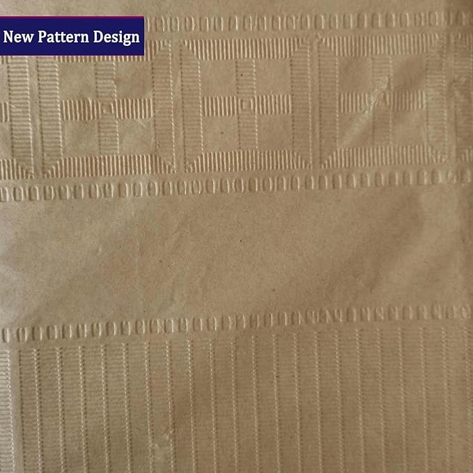 [6 Pack] Kraft Paper Tablecloth Disposable for Rectangle Tables, 54 X 108 Inch Party Table Cover with Plastic Backing, Waterproof 3 Ply Table Cloth for Indoor Outdoor Picnic BBQ Graduation