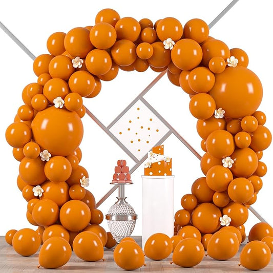 Voircoloria 90pack Retro Orange Balloons Different Size 18/12/10/5 Inch Retro Orange Balloon Garland Arch Kit for Graduation, Wedding, Birthday, Baby Shower, Anniversary Party Decorations