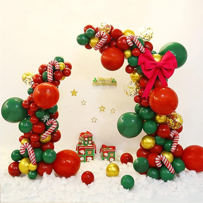 CANREVEL Red Balloons - 100pcs 5/10/12/18 Inch Latex Balloons Garland Arch Kit for Christmas Birthday Party Wedding Valentines Day Baby Shower Party Decoration