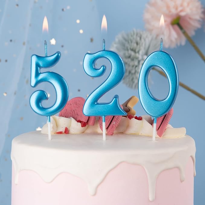 PHD CAKE 10-Count 0-9 Blue Number Birthday Candles, Number One Birthday, Blue Number Candles, Party Celebration, Baby Showers