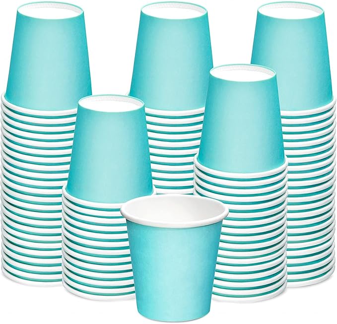 100 pack 3 oz Bathroom Cups, Disposable Paper Cups, Mouthwash Paper Cups, Small Paper cups for Bathroom, Mouthwash, Espresso Cup Suitable for Home, Party, Picnic
