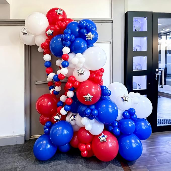Red White and Blue Balloons,60Pcs Red and Blue Balloons,12in 4th of July Balloon for 4th of July Independence Day USA Party Birthday Party Decorations