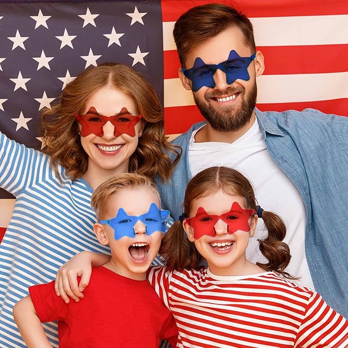 SUNOVELTIES 16/48 Star Rimless Sunglasses Irregular One Piece Colored Party Glasses Transparent Fun sunglasses for Teen Adult