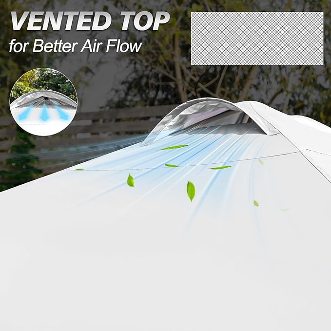 WEIZE 10x10 Pop Up Canopy Tent, 1-Button Push Setup Canopy Tent, Adjustable Height Instant Portable Shelter, Portable Roller Bag, Easy Outdoor Sun Shade for Events, 4 Weight Bags, White