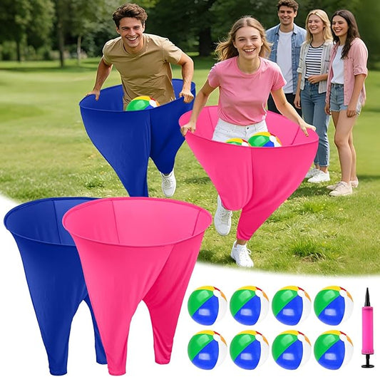 Granny Pants Yard Game Giant Granny Pants Outdoor Game Includes Bouncy Balls & Air Pumps Hilarious Outdoor Games for Adults and Family Backyard Gatherings Beach Games Team-Building Activities