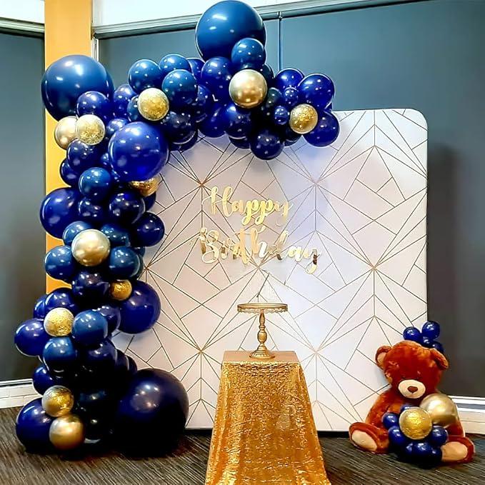 YMSZ Navy Blue Balloons with Different Sizes, Navy Blue Balloon Garland Arch Kit for Birthday Party, Graduation, Baby Shower, Wedding Decoration