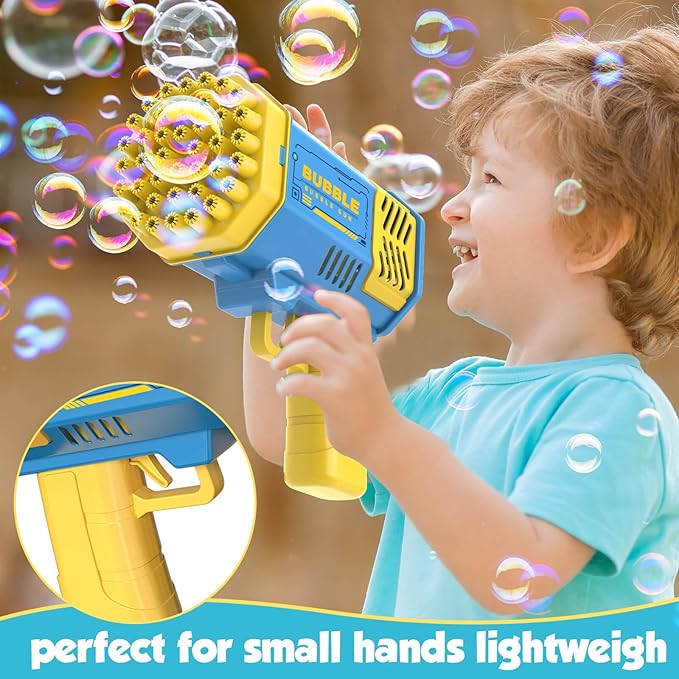 JONEG Toys for 3-8 Year Old Boys Girls: Bubble Machine for Kids with Bubble Solution, Gifts for 3 4 5 6 7 8 Years Old Boy Birthday Toy for Kid Toddlers Ages 4-6 Outdoor Wedding Bubbles Blower Maker