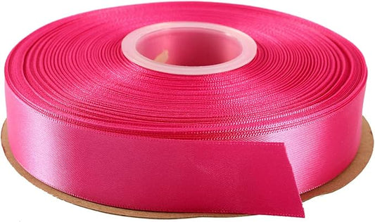 ITIsparkle 1" Inch Double Faced Satin Ribbon 50 Yards-Roll Set for Gift Wrapping Scrap Books Party Favor Hair Braids Baby Shower Decoration Floral Arrangement Craft Supplies, Garden Rose Ribbon