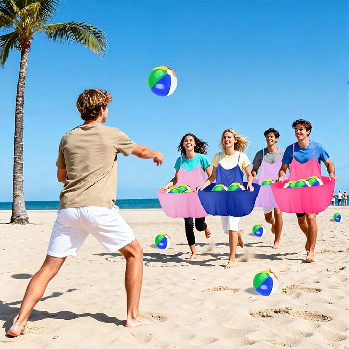Granny Pants Outdoor Game, Granny Pants Yard Game for Adults with Bouncy Balls and 1 Air Pump (Random Colors), Granny Pants Game Granny Skirt Outdoor Game for Family Reunion Team Game Party