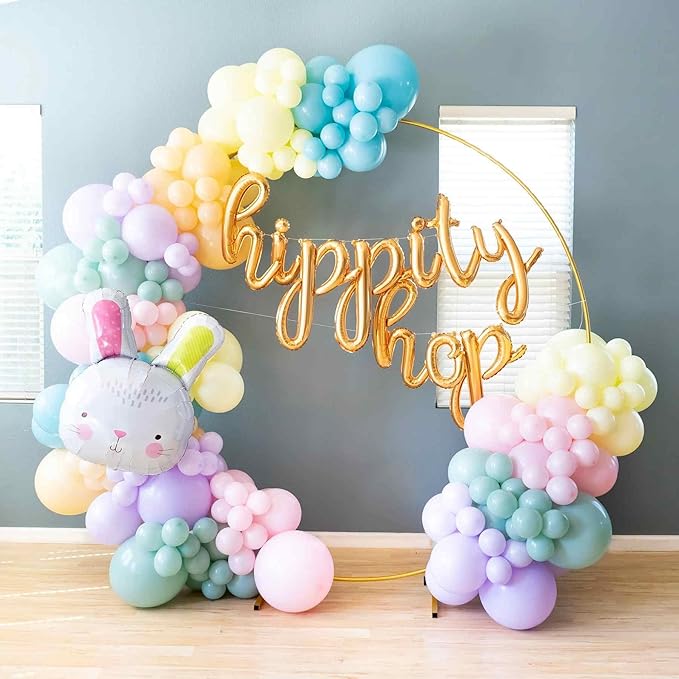 Voircoloria 130pcs Pastel Balloons Different Sizes 18" 12" 10" 5" Macaron Latex Balloon Garland Arch Kit for Birthday Easter Baby Shower Graduation Wedding Gender Reveal Anniversary Party Decorations