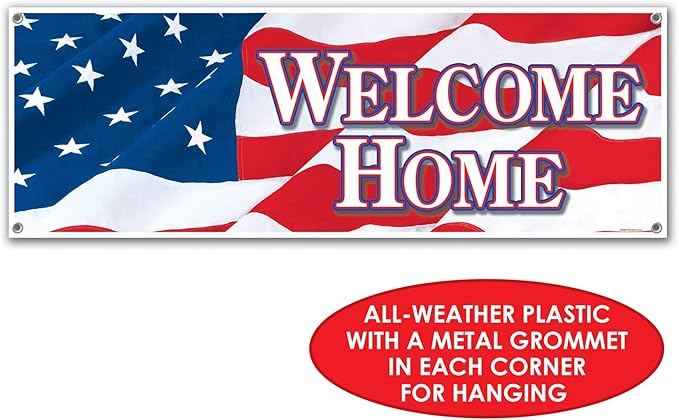 Welcome Home Sign Banner Party Accessory (1 count) (1/Pkg)