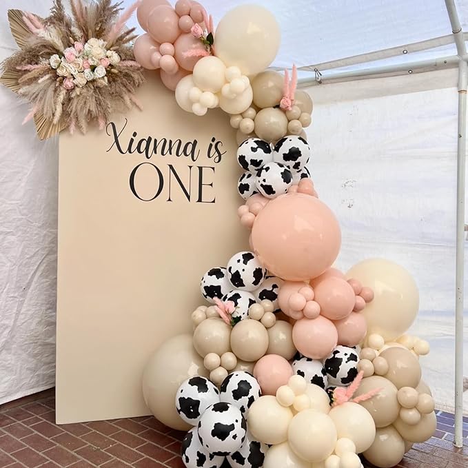 Baipian Cow Balloons, 60 Pcs Cow Print Balloons, 12 Inch Funny Farm Animal Balloons Latex Balloons Helium for Yard Farmhouse Farm Birthday Party Baby Shower Cowboy Cowgirl Party Decorations