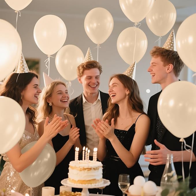Sand White Balloon Arch Kit 111Pcs 18 12 5 Inch Latex Party Balloons Garland for Birthday Baby Shower Wedding Engagement Anniversary Christmas Party Decorations